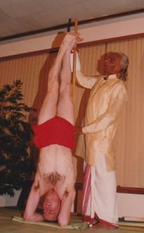 with B K S Iyengar